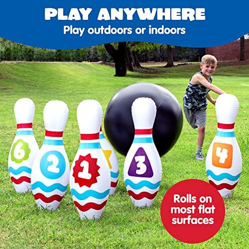 JOYIN Giant Inflatable Bowling Set for Kids and Adults, Christmas Birthday Party Games, Kids Education Motor Skills Toys - Image 2