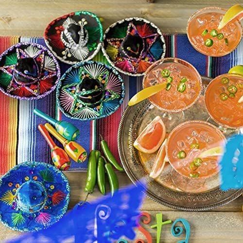 Tegeme 12 Pcs Mexican Table Runners 14 x 84 Inch Cotton,Elegant Style - Image 6