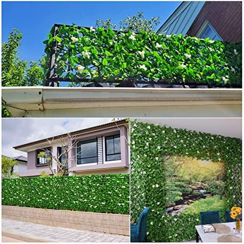 DOEWORKS Expandable Faux Ivy Trellis Fence, Patio Privacy Screen, 1 Pack - Image 6