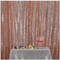 Poise3EHome 7FT x 7FT Rose Gold Sequin Photography Backdrop Curtain for Party Decoration, Rose Gold by Poise3EHome