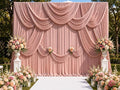 50ftx10ft Wrinkle Free Dusty Pink Backdrop Curtains for Parties, Silky Polyester Photo Backdrop Drapes 10 Panels 5x10ft Back Drop Cloth for Wedding Birthday Baby Shower Photography Background by ENJOYYOURPARTY