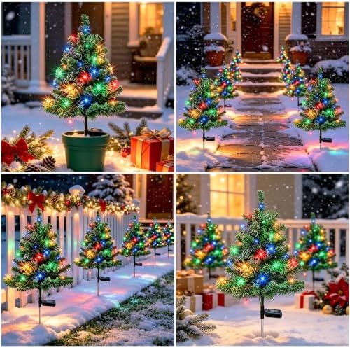 Solar Christmas Tree, Outdoor Christmas Decorations Waterproof Solar Lights - Image 7