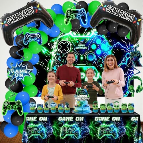 77Pcs Video Game Birthday Party Decorations Kit for Game Night Room Decor - Image 4