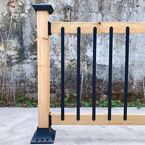 Myard 32-1/4'' Iron Heavy-Duty Deck Balusters, Flat Straight, Bronze - Image 3