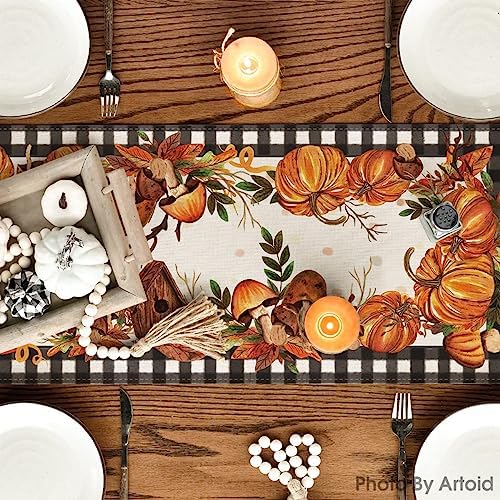 Artoid Mode 210 GSM Fall Table Runner Home Party Decor 13x48 Inch - Image 4