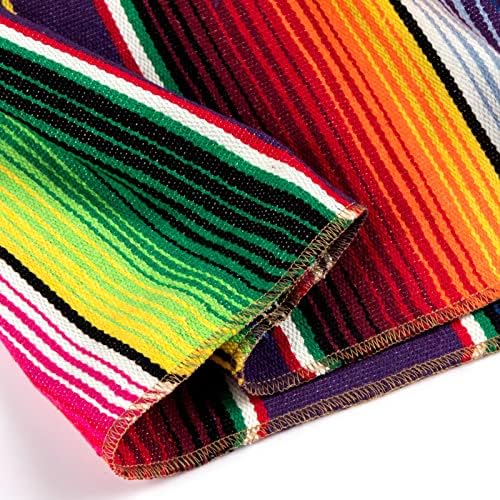 Mexican Table Runner 4 Pack, 14 x 84 in Serape Decor for Cinco de Mayo - Image 6