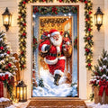 Christmas Door Cover Decorations Banner for Front Door Reindeer and Santa by Unknown