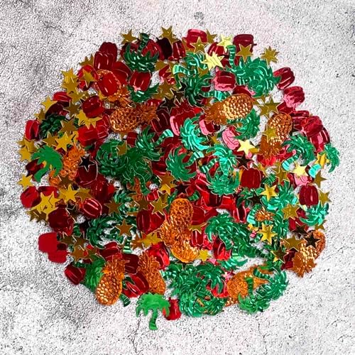 Coconut Trees Confetti Summer Pineapple Capsicum Star Shape Table Scatters Confetti for Summer Decorations Birthday Party Supplies Decorations Party Sets - Image 5