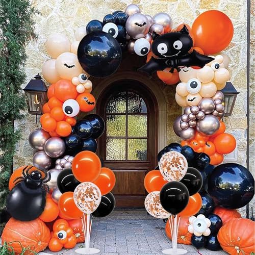 TONIFUL 4 Set Black Orange Balloons Stand Balloon Centerpiece for Table - Image 5
