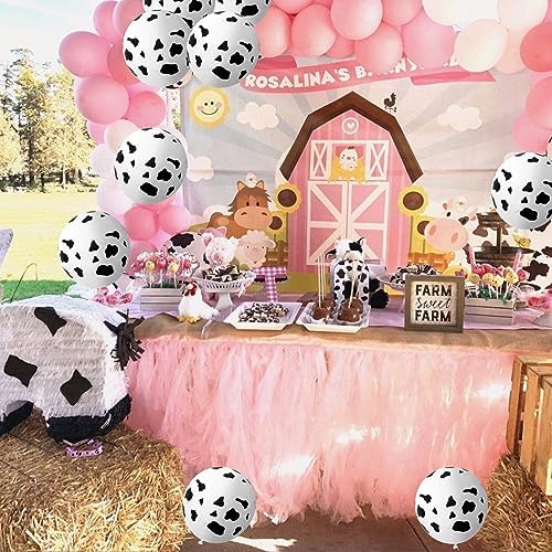 Cow Print Balloons, 30 Pcs Cute Cow Latex Balloons for Kids Party, Black White Western Cowboy Cowgirl Balloons for Boys Girls Farm Theme First Rodeo Birthday Baby Shower Party Decorations Supplies - Image 3