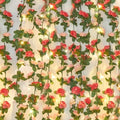 2 Pcs 16.5Ft Flower Garland with Lights, Pink Floral Garland Rose Vines by MARTINEMALL