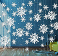24PCS Hanging Snowflake Decorations Winter Wonderland Party Supplies by Besslly