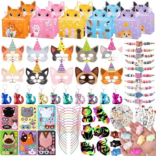 Cat Party Favors for Kids, Cute Cat Toys and Birthday Goodie Bag Stuffers by DMIGHT