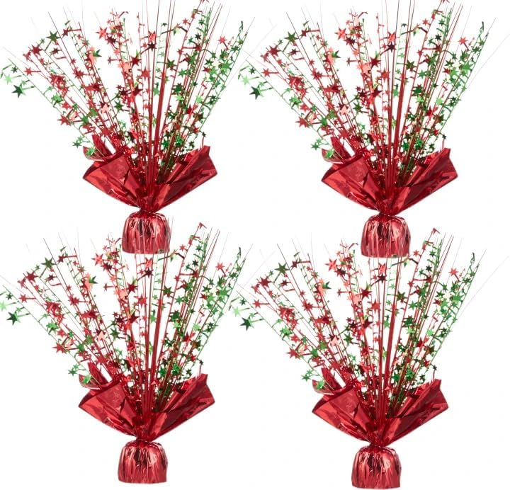 4 Pack Christmas Centerpieces for Tables Red Green by Unknown