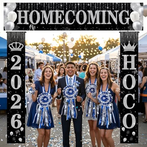 SmoothNovelty 3 Pcs Black 2026 Hoco Dance Banner - Image 5