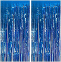 2 Pack Blue Party Decorations Ocean Party Decor Supplies Blue Party Streamers Birthday Decorations Tinsel Foil Fringe Curtains Photo Booth Props Celebration Decorations by KEJ