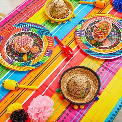 JOYIN 6 pcs Cinco De Mayo Printed Plastic Tablecover w/Multi Color Style (54 x 108 INCHES) for Fiesta, Taco Night, Birthday, and Mexican Themed Party - Image 4