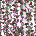2 Pcs 16.5Ft Flower Garland Rose Vines, Orange Floral Garland Flower Vines by MARTINEMALL