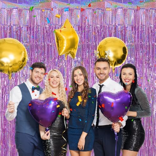3 Pack Fringe Curtains Party Decorations,Tinsel Backdrop Curtains for Parties,Photo Booth Wedding Graduations Birthday Christmas Event Party Supplies (Pink) - Image 6