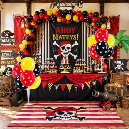 TONIFUL 4 Set Black Red Yellow Polka Balloon Stand Centerpieces for Table - Image 6