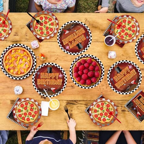 96Pcs Pizza Birthday Party Decorations, Serves 24 - Image 7