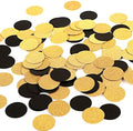 MOWO Gold Glitter and Black Confetti Circle Table Decoration, 1.2", 200pc by MOWO