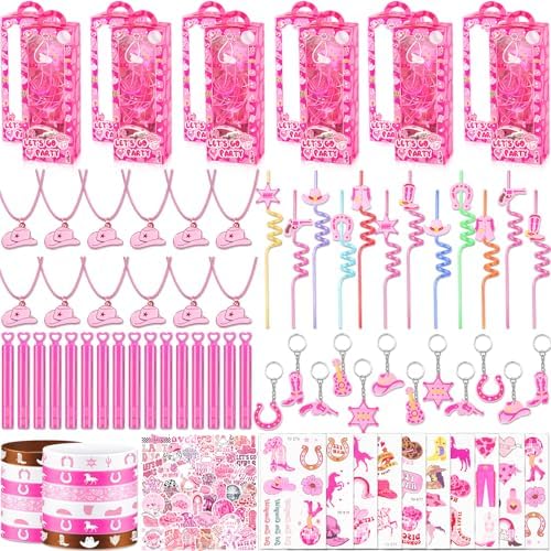 Cowgirl Party Favors Pack - For 12 Guests, Pink Goodie Bag Stuffers by We1stdsee