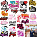 Beeveer 24 Pcs Wedding Photo Booth Props Photobooth Signs by Beeveer