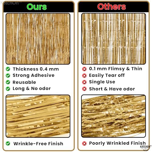 KatchOn XtraLarge, Champagne Gold Backdrop - 3.2x8 Feet, Pack of 2 - Image 4