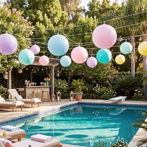 MiniInflat Pastel Beach Balls Decoration Inflatable - Image 3