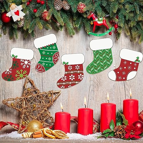 Blulu 80pcs Christmas Cutouts Winter Bulletin Board, Stocking Chic - Image 5