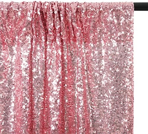 Poise3EHome 10FT x 10FT Sequin Photography Backdrop Curtain for Party Decoration, Fuchsia Pink - Image 5