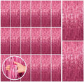20 Pack Pink Backdrop Decorations - Tinsel Curtain Party Backdrop Foil Fringe Birthday Photo Booth Streamer Backdrop Pink Theme Bachelorette Graduation Decorations by BOMSI