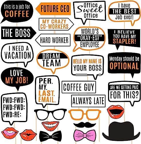 29 PCS Office Photo Booth Props, Set of 1 by Unknown
