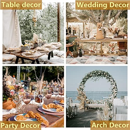 Natural Dried Pampas Grass Decor - 110 Pcs, Contains White Bunny Tails, Artificial Flowers for Bathroom, Office and Baby Shower Decor - Image 6