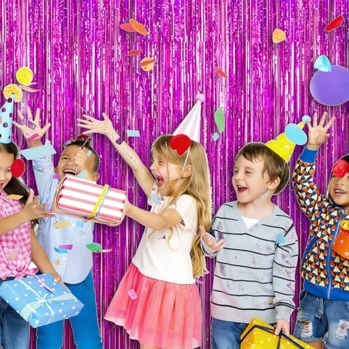 3 Pack 3.28ft x 6.56ft Glitter Rose Tinsel Foil Fringe Curtains, Photo Booth Backdrop Party Decorations for Birthday Wedding Baby Shower Graduation Bachelorette New Years - Image 6