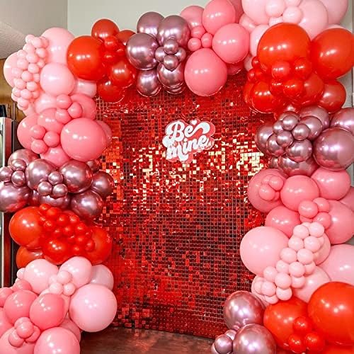 COKAOBE LiteGrid Series Shimmer Wall Backdrop - 24Pcs Red - Image 6