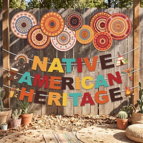 Native American Heritage Month Banner Fans Party Decorations 12PCS - Image 6