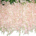 ZINHO 60 Branches Wisteria Hanging Flowers, Artificial Pink Wisteria Flowers Garland for Wedding Arch Ceremony Party Garden Home Backdrop Decor by ZINHO