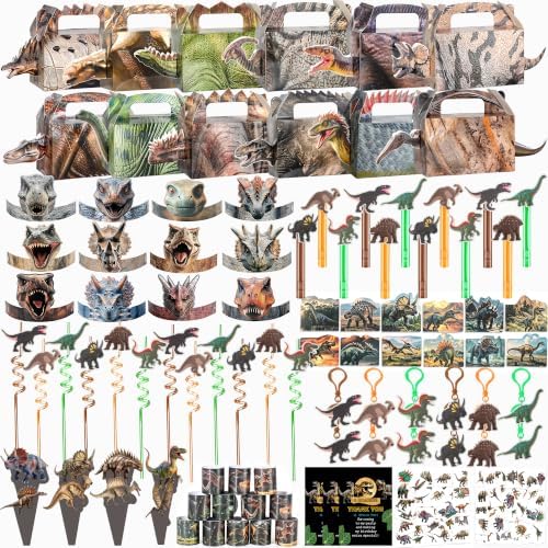 ALL IN ONE BOX-320PCS Dinosaur Favors Jurassic Birthday Party Decorations by Unknown