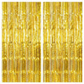 KatchOn, Gold Streamers Backdrop -3.2x8 Ft Pack of 2 Birthday Decorations by KatchOn
