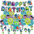 Cartoon For Monster Party Supplies,Birthday Decorations Set Include Banner, Balloons, Hanging Swirls, Cake Cupcake Toppers for Boys Girls Party. by Kuailaihai