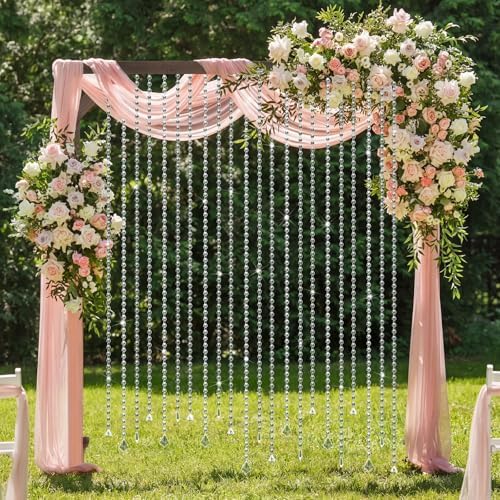 24 Pcs 79 Inch Clear Acrylic Crystal Garland Strands by Unknown