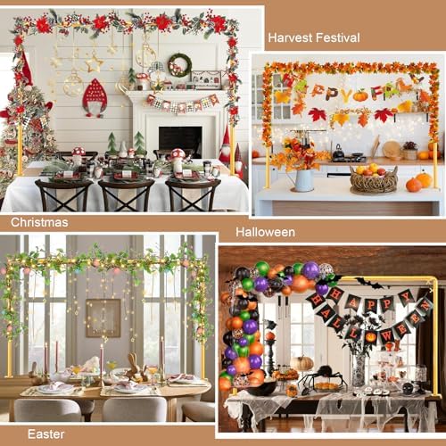 Over The Table Rod Stand with Clamps Gold Table Balloon Arch Frame - Image 3
