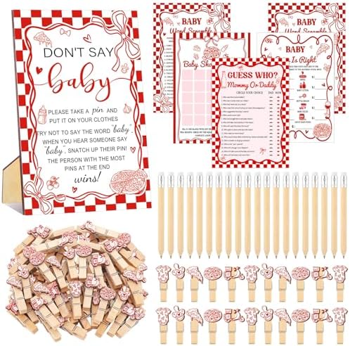 Patelai 321 Pcs Baby Shower Games Supplies, Pizza by Patelai