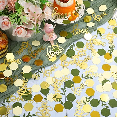 Minatee 400 Pcs Baby Shower Confetti Decorations Table Confetti Dots Gender Reveal Wedding Decor(Classic Color,Wedding Style) - Image 3