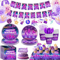 139 Pcs Kpop Music Dance Party Supplies for 20 Guests, KPop Disco Dance Music Themed Party Decorations Set Includes Banner, Plates, Napkins, Cups, Tablecloth and Disposable Cutlery by Unknown