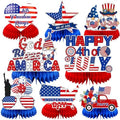 JULMELON 8 Pcs 4th of July Table Decorations, 3D Honeycomb Centerpieces by JULMELON