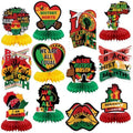 Pickmesh 12 Pieces Black History Month Party Decorations 3D Black History Honeycomb Centerpieces Table Decor African American BHM Festival Decorations Table Toppers for Party Supplies by Pickmesh