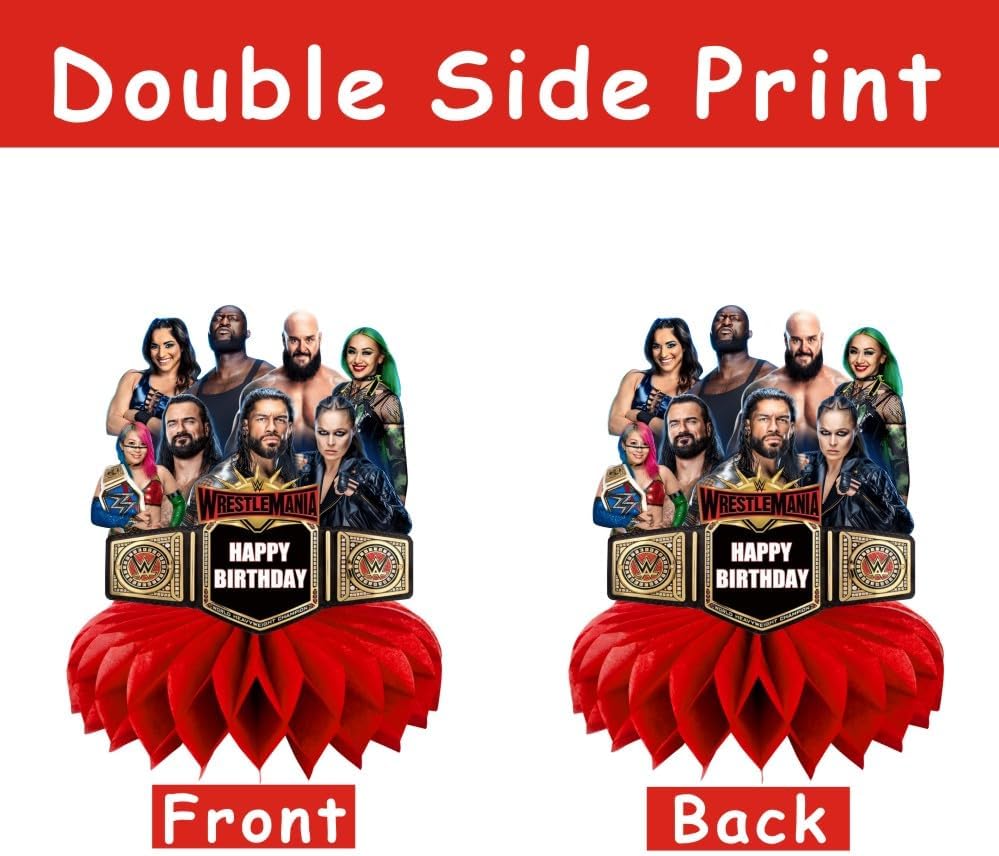 8Pcs Wresting Table Centerpiece Birthday Party Supplies Table Decorations for Wresting Themed Party Decorations - Image 4